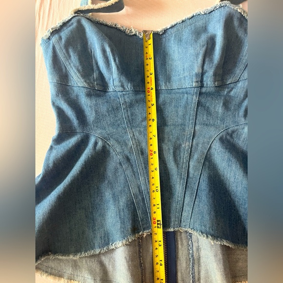 Intermix denim bustier top in size P - Picture 7 of 8